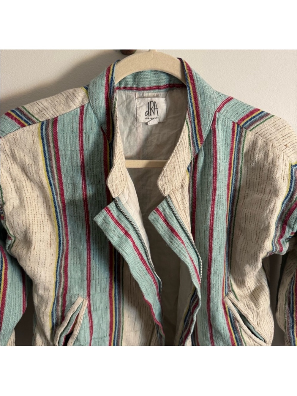 Anthropologie dRA LA Viola Striped Cropped Jacket | Multicolor | S - Picture 3 of 7